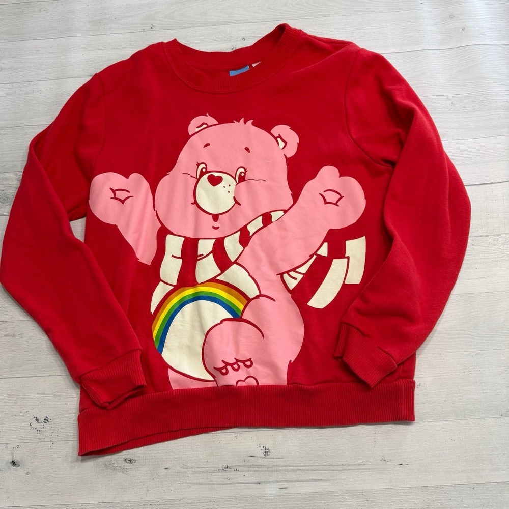 Care Bears cheer bear‎ let's get cozy sweatshirt womens juniors medium